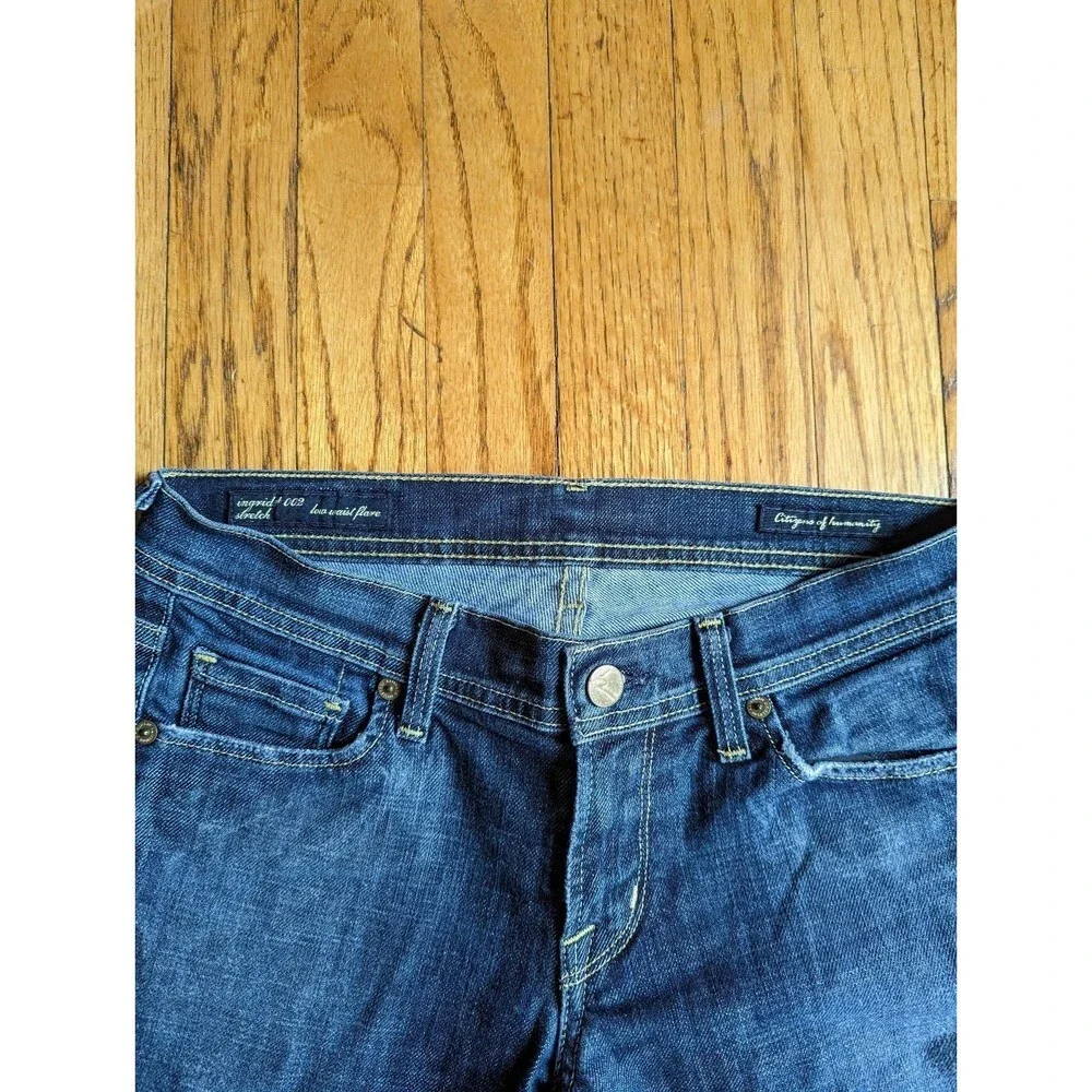 Citizens of Humanity Y2K Boho Size 27 Ingrid #002 Low Rise Flare Blue Jeans - Picture 3 of 9